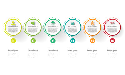 Wall Mural - Business data visualization. Process chart. Abstract elements of graphs, diagrams with steps, options, sections or processes. Vector business template for presentations. Creative concept for infograph