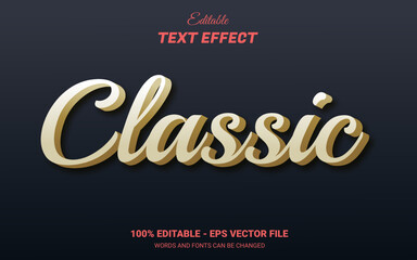 Canvas Print - classic editable 3d text effect