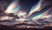 An Illustration Of Nacreous Clouds, Silver Lining.