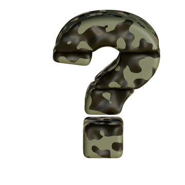 3d Symbol in green camouflage