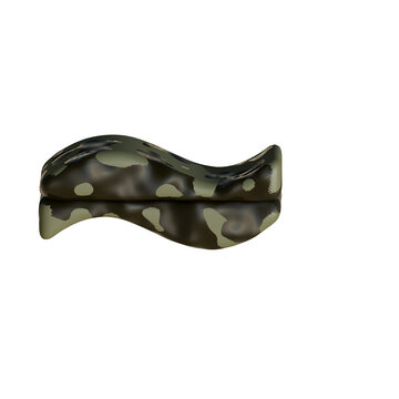 3d Symbol in green camouflage