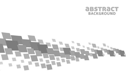 Poster - Simple abstraction by grey scattered squares. Vector graphics
