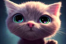 Cute 3D Kitten
