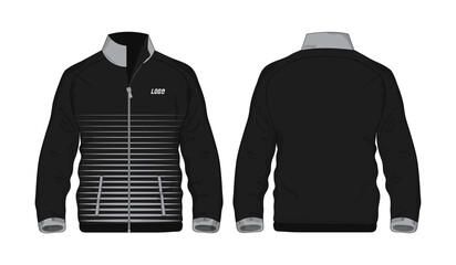 Sport Jacket Gray and black template shirt for design on white background. Vector illustration eps 10.