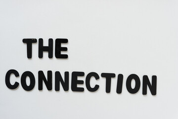 Poster - the connection - black chalk letters