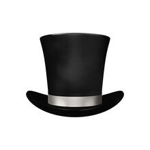 Black Top Hat 3d Rendering Illustration