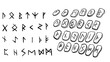 hand drawn elder futhark runes hand drawn runes hand drawn runestones pagan norse runes vikings viking stone language vector 