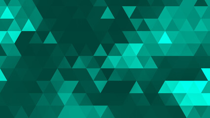 Green polygonal pattern Abstract geometric background Triangular mosaic, perfect for website, mobile, app, advertisement, social media