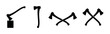 Axe silhouette icon vector set. Crossed axe logo design. Axe for lumberjack symbol illustration 