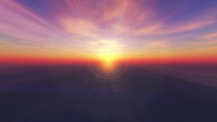 Wall Mural - sunset over ocean 4k