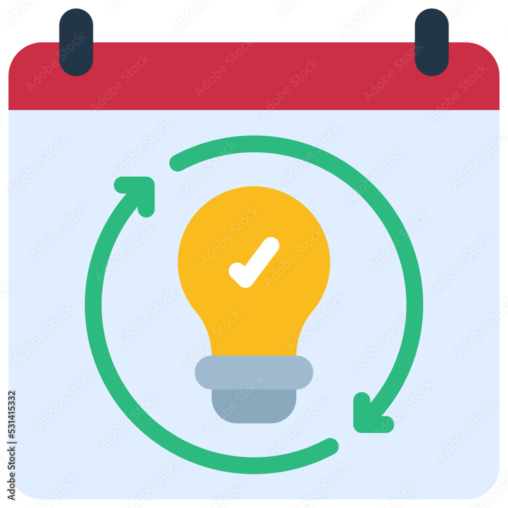 Implementation Schedule Icon Stock Vector | Adobe Stock