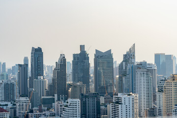  City skyline and skyscraper Bangkok Thailand. Beautiful view in Bangkok
