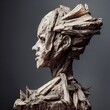Skulptur aus Treibholz