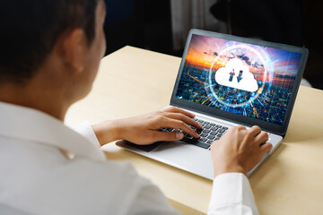 Poster - cloud computing software for modish remote work and personal data storage