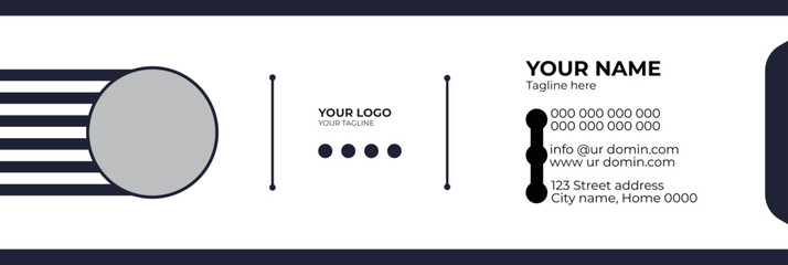 Wall Mural - Elegant Corporate Minimal email signature Flat Mail template or email footer and personal Business Mobile Corporate EMAIL signature design