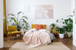 © brizmaker - Light bedroom in apartment with retro interior design