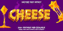 Cheese Text, Melting Cheddar 3d Style Font Template 