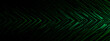 Abstract green circuit power cyber arrow direction geometric black shadow technology design futuristic background vector