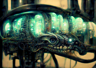 Wall Mural - Alien Lab. Sci-Fi Concept Design