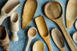 © RooM The Agency - Overhead view of assorted wooden spoons and kitchen cooking utensils