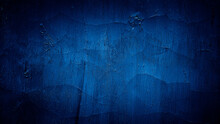 Dark Blue Grungy Abstract Cement Concrete Wall Texture Background