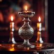 Antique silver Candle