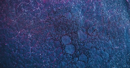 Wall Mural - Shiny bubbles texture. Glitter background. Futuristic cosmic pattern. Blue pink color particles decorative abstract empty space banner.