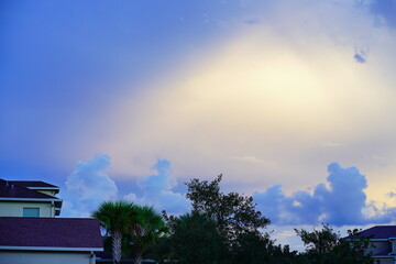 Sticker - Beautiful colorful sun set cloud 