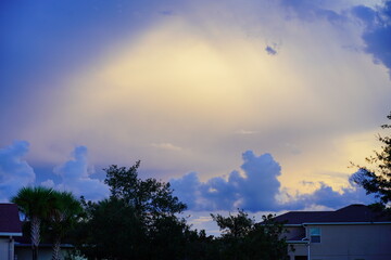 Sticker - Beautiful colorful sun set cloud 