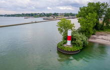 Fairport Harbor Lighthouse Aerial View , Ohio