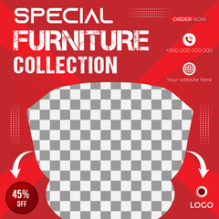 Special furniture collection social media post templates