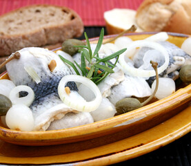 Wall Mural - herring with herbs