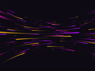 Sticker - Speed motion background. Neon light lines. Abstract vector illustration