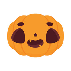 Sticker - halloween pumpkin with face