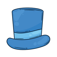 Sticker - blue elegant tophat