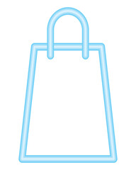 Poster - shopping bag neon light