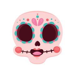 Poster - female mexican skull death