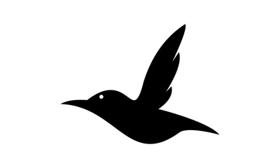 Poster - silhouette bird fly logo