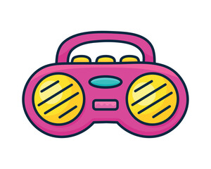 Sticker - pink boombox nineties style