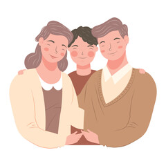 Poster - korean couple and son