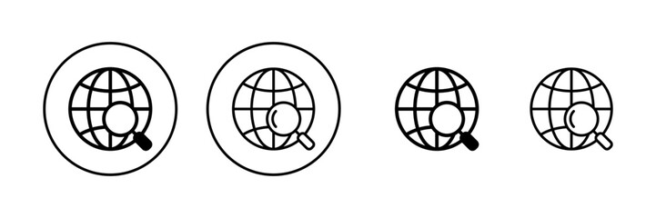 Web icon vector. go to web sign and symbol. web click icon. Global search icon