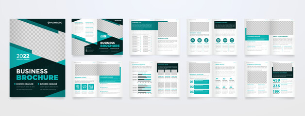 Wall Mural - business brochure template with abstract style use for corporate presentation