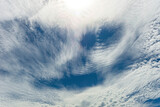 Fototapeta Na sufit - Sky clouds with a shape of devil's eyes.