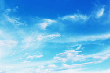 Wall Mural - blue sky with clouds many beautiful white