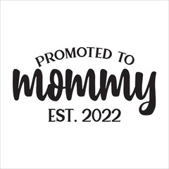 Wall Mural - promoted to mommy est.2022