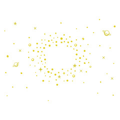 Wall Mural - Gold star design elements illustration