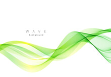 Abstract Beautiful Green Modern Wave Background