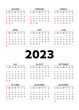 © kornetka - Vertical pocket calendar on 2023 year. template calendar for business on white background.