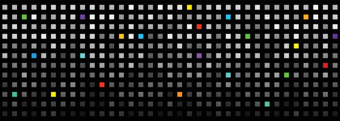 Poster - Big data concept with colors squares on black background.