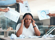 © Mumtaaz D/peopleimages.com - Stress, burnout and anxiety with a woman consultant working in a call center for customer service, telemarketing and sales. Crm, documents and support with an unhappy female with pressure at work